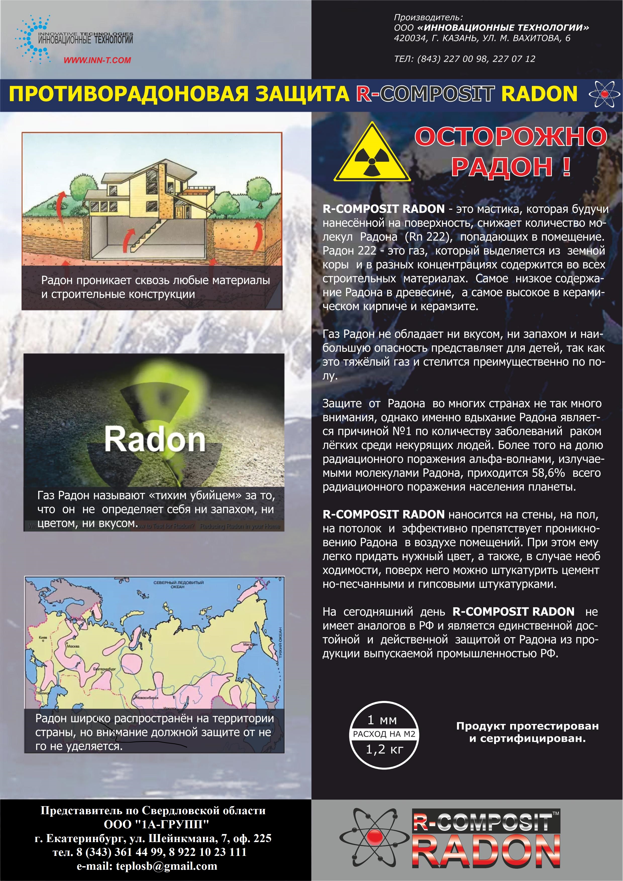 Защита от газа Радон R-COMPOSIT™ RADON 